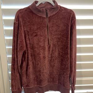 Goodlife men's zip up velour jacket large